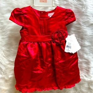 New with tags. Girls 9month red formal dress with bloomers.